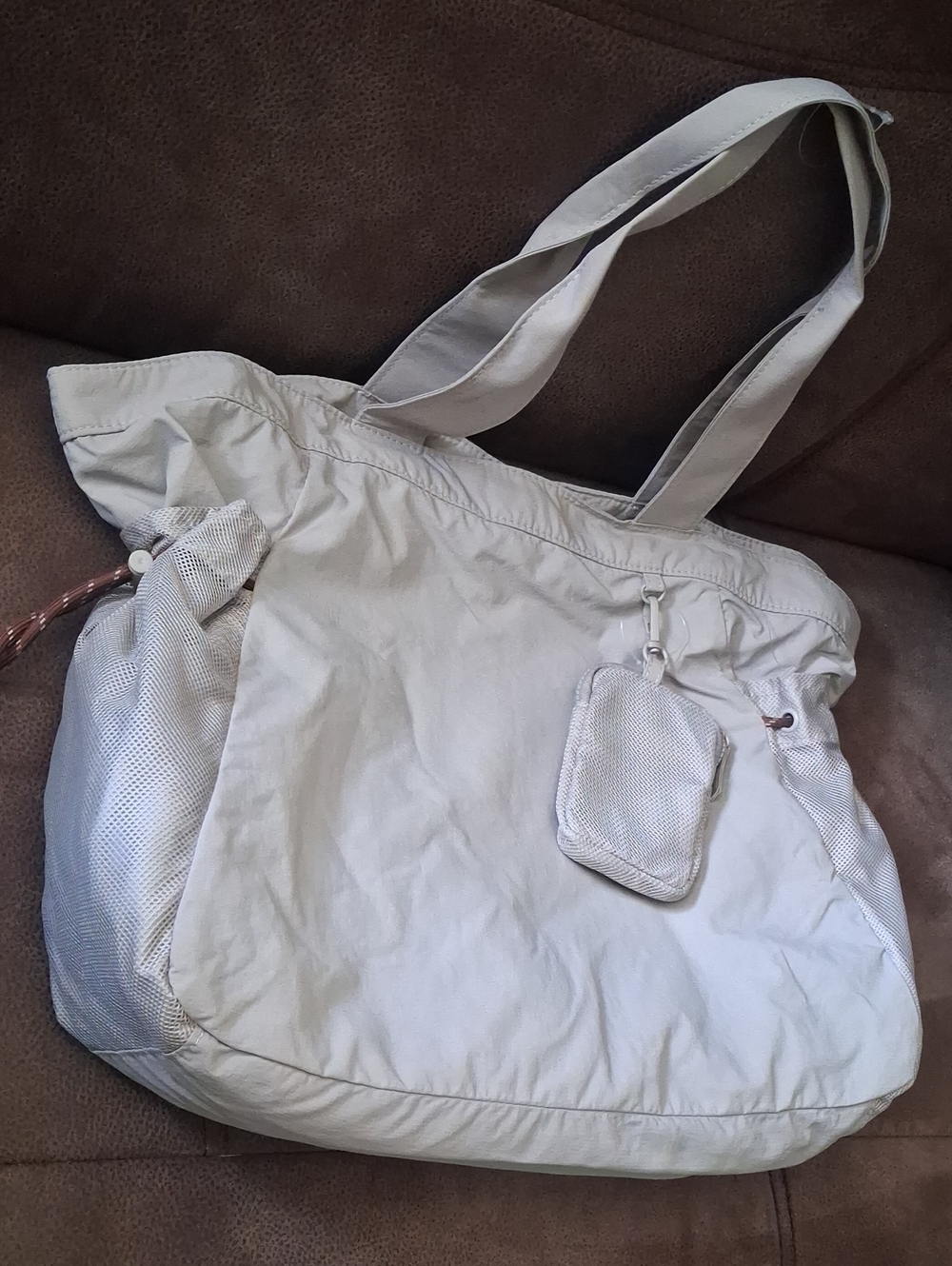 Athletic Works Women's Shoulder Tote Bag Wild Mushroom (Light Taupe)